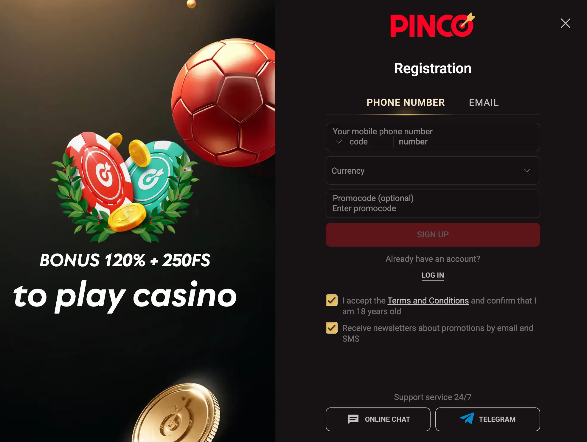 pinco login